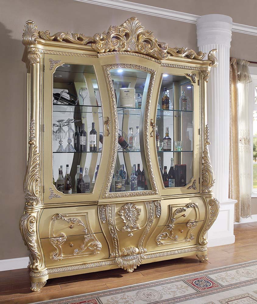 Cabriole - Curio - Gold Finish - Urban Living Furniture (Los Angeles, CA)