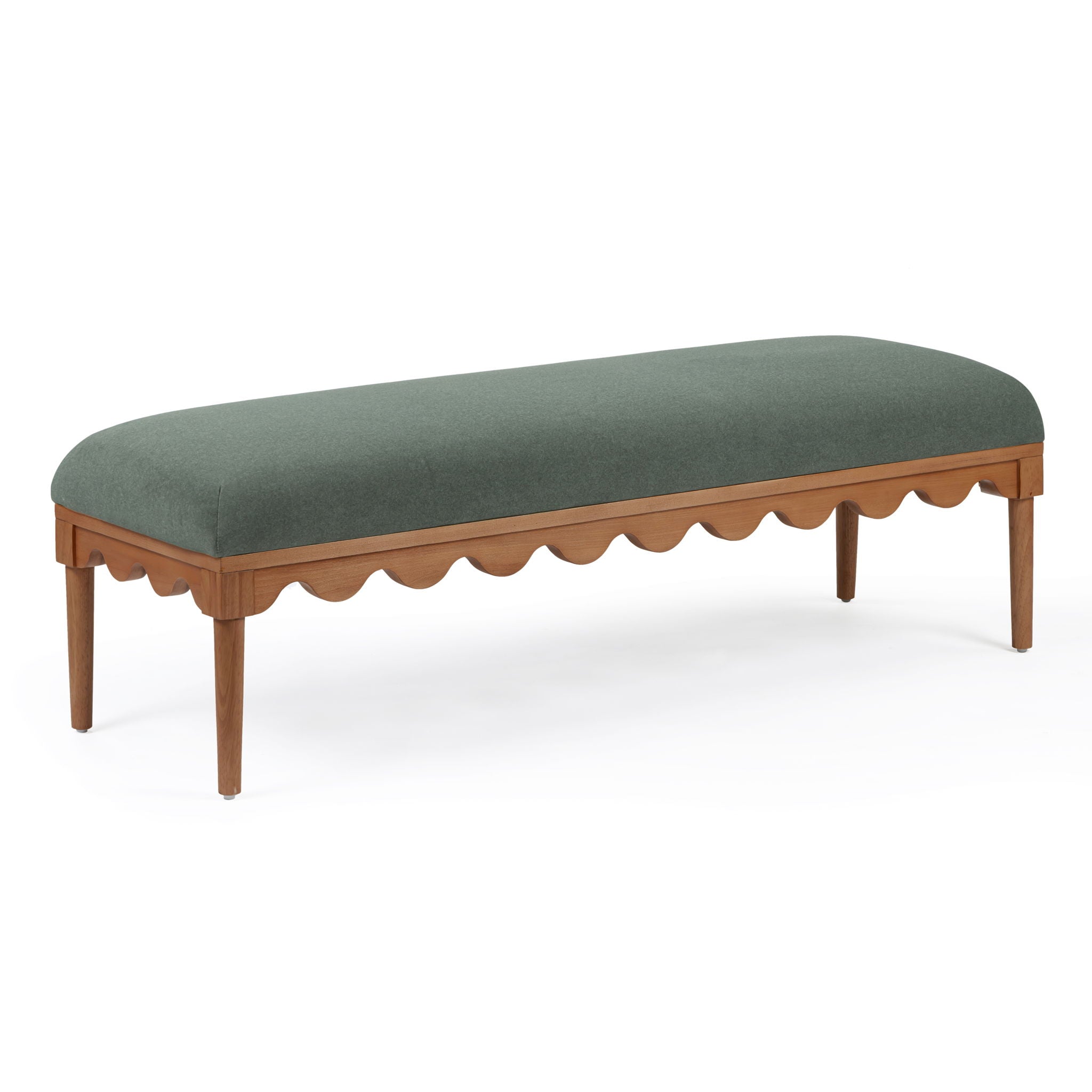 Oodle - Vegan Mohair Bench, Walnut Legs - Urban Living Furniture (Los Angeles, CA)