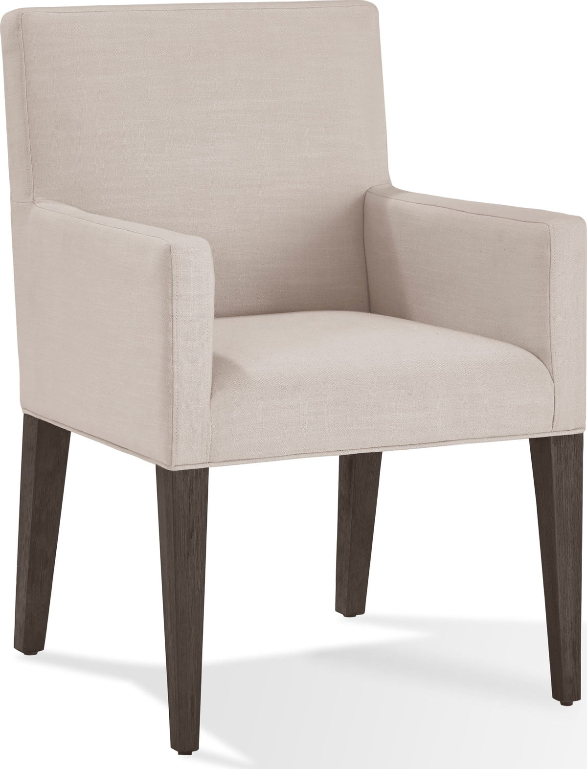 Oakland Brunette - Modesto Upholstered Arm Chair (Set of 2) - Abalone Linen And French Roast