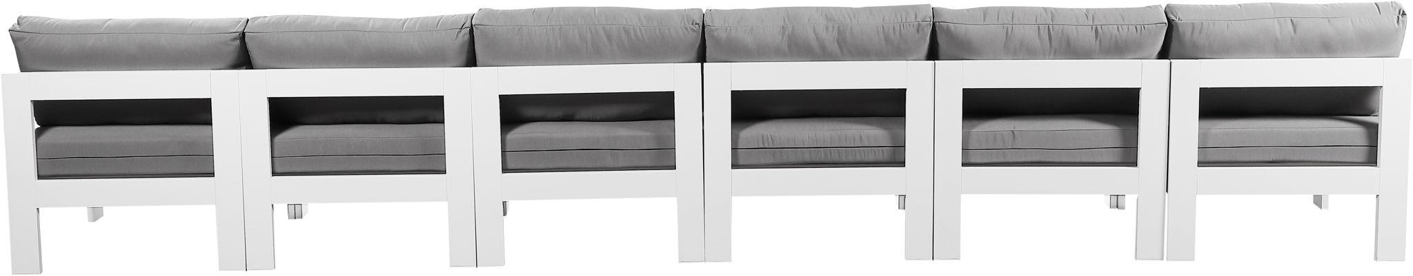 Nizuc - Outdoor Patio 6 Seat Armless Modular Sofa With White Frame - Urban Living Furniture (Los Angeles, CA)