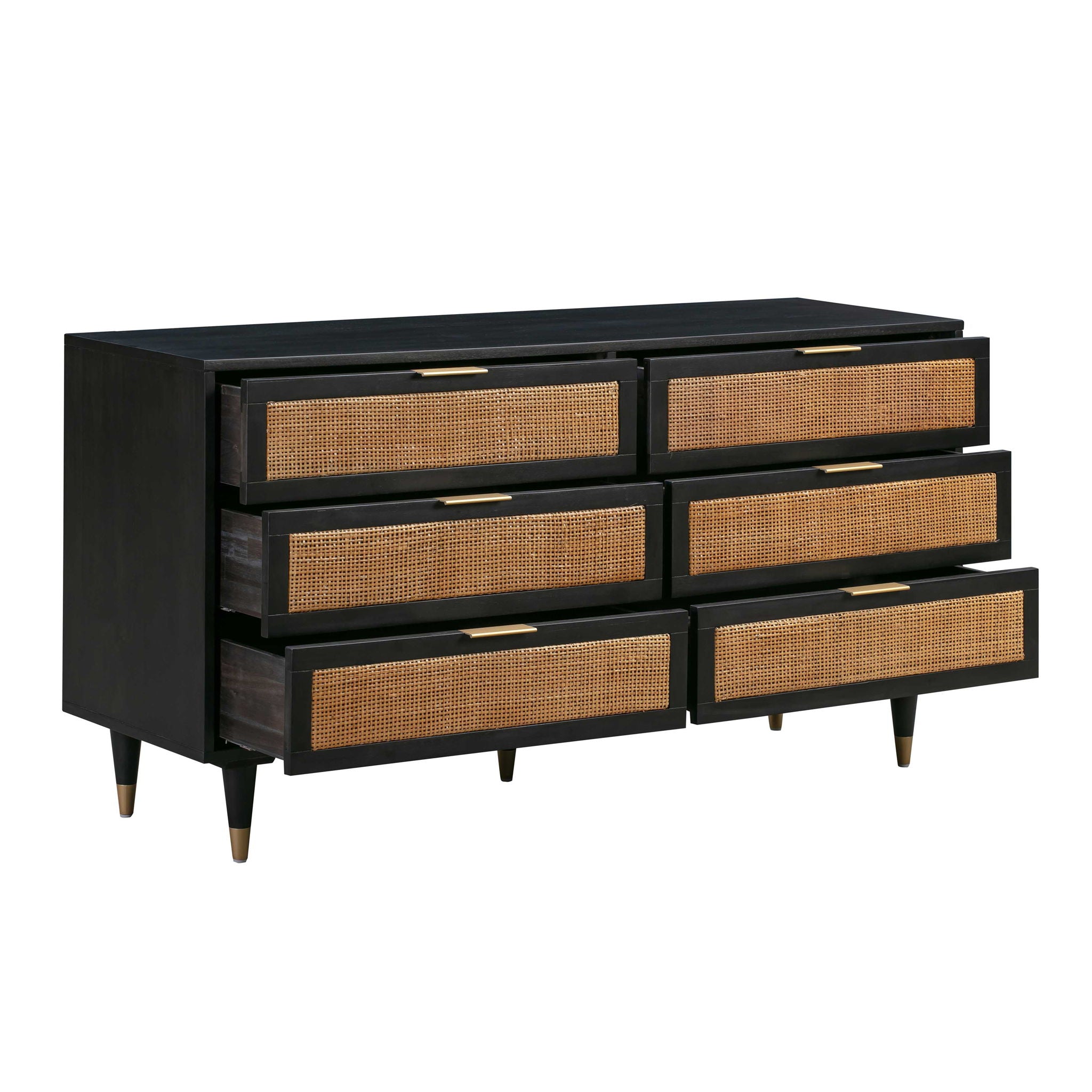Sierra Noir - 6 Drawer Dresser - Black - Urban Living Furniture (Los Angeles, CA)