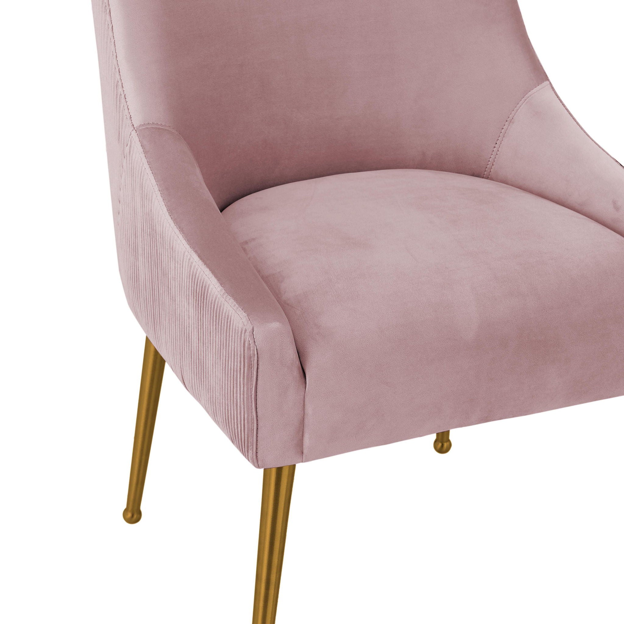 Beatrix - Velvet Side Chair - Pleated Mauve - Urban Living Furniture (Los Angeles, CA)