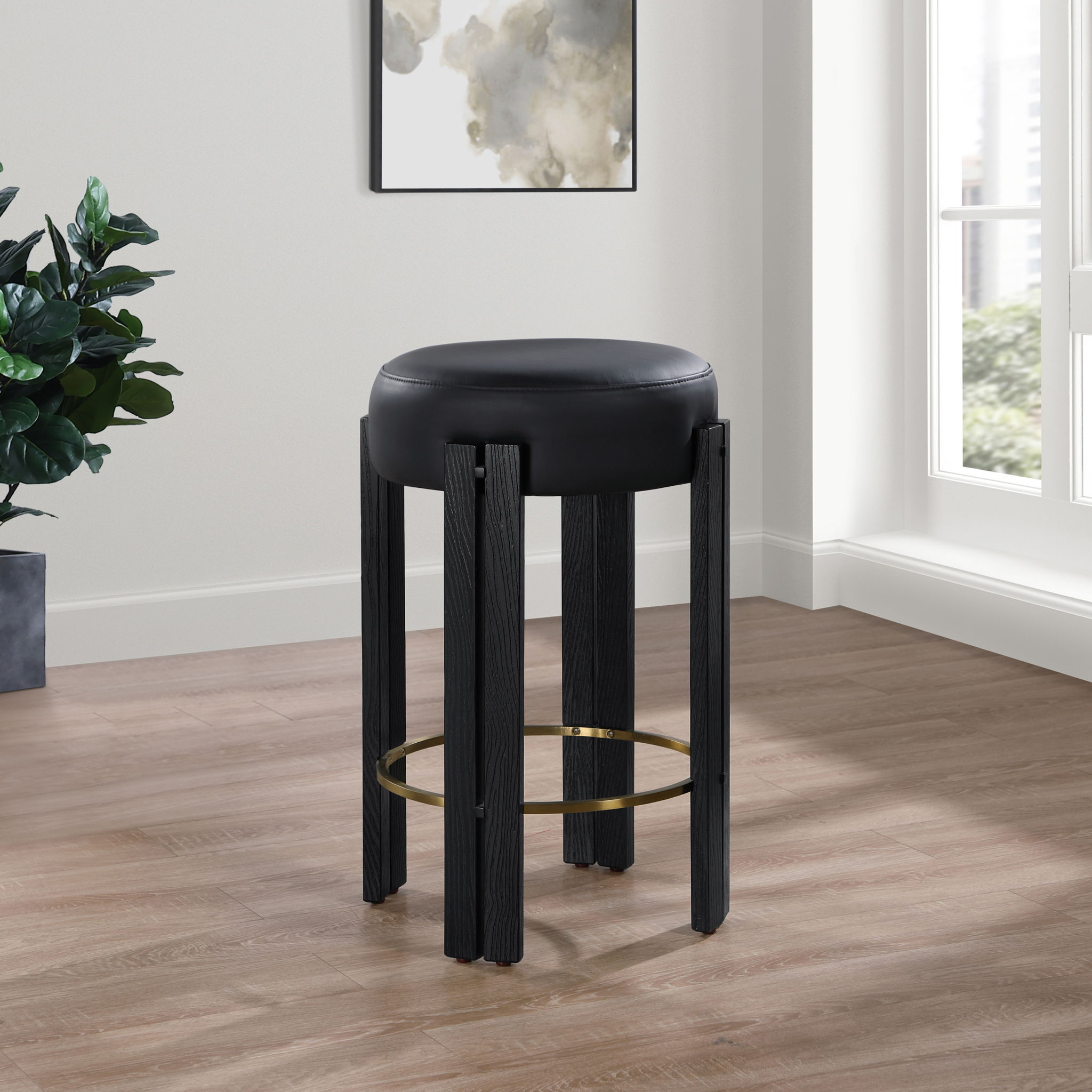 Harrison - Counter Stool With Black Legs - Urban Living Furniture (Los Angeles, CA)
