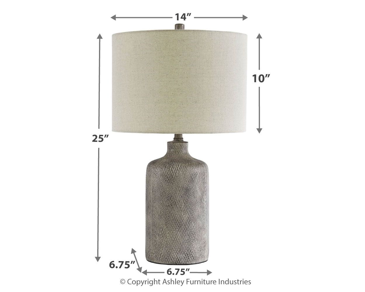 Linus - Antique Black - Ceramic Table Lamp - Urban Living Furniture (Los Angeles, CA)