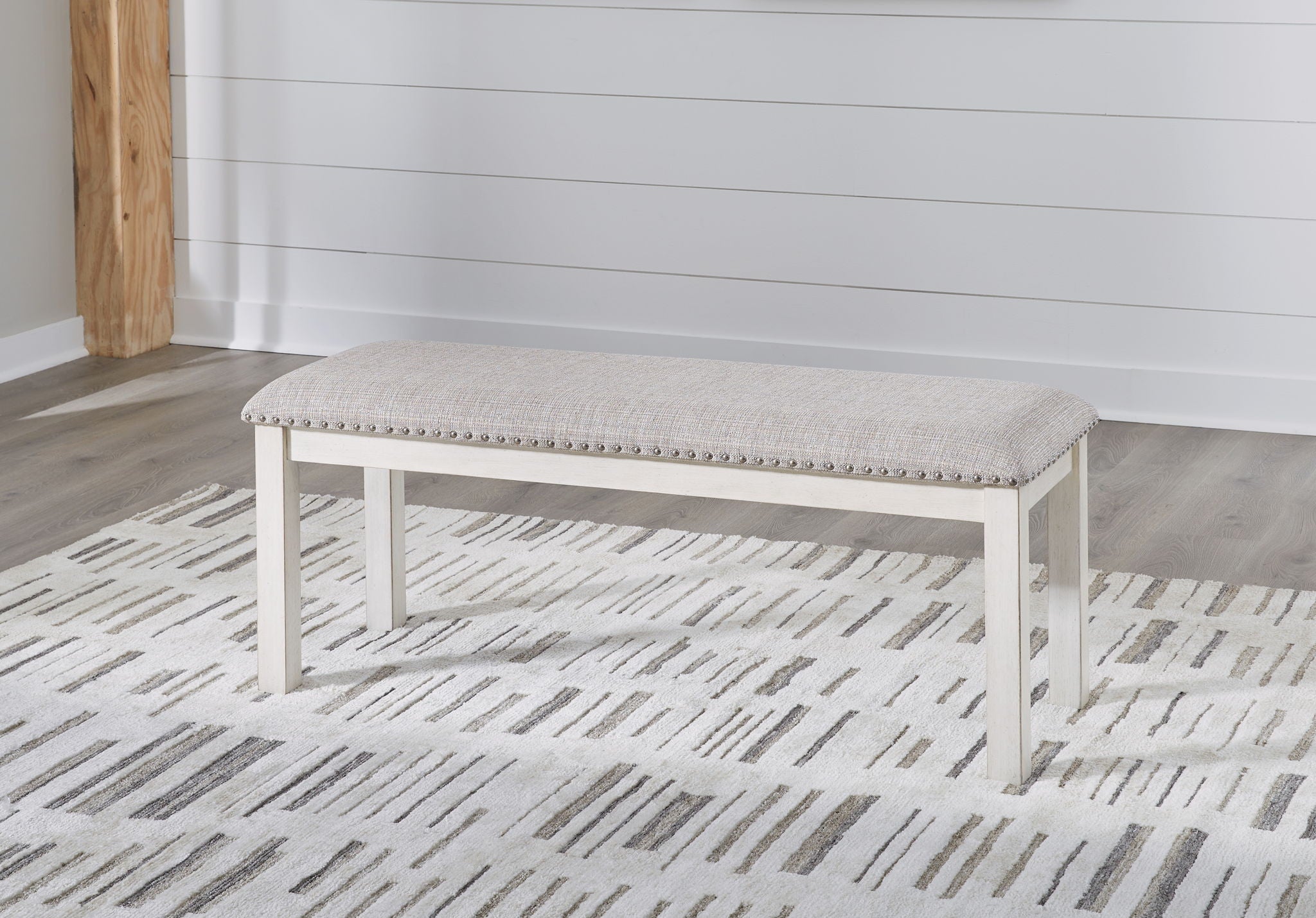 Robbinsdale - Antique White - Large Upholstered Dining Room Bench - Urban Living Furniture (Los Angeles, CA)