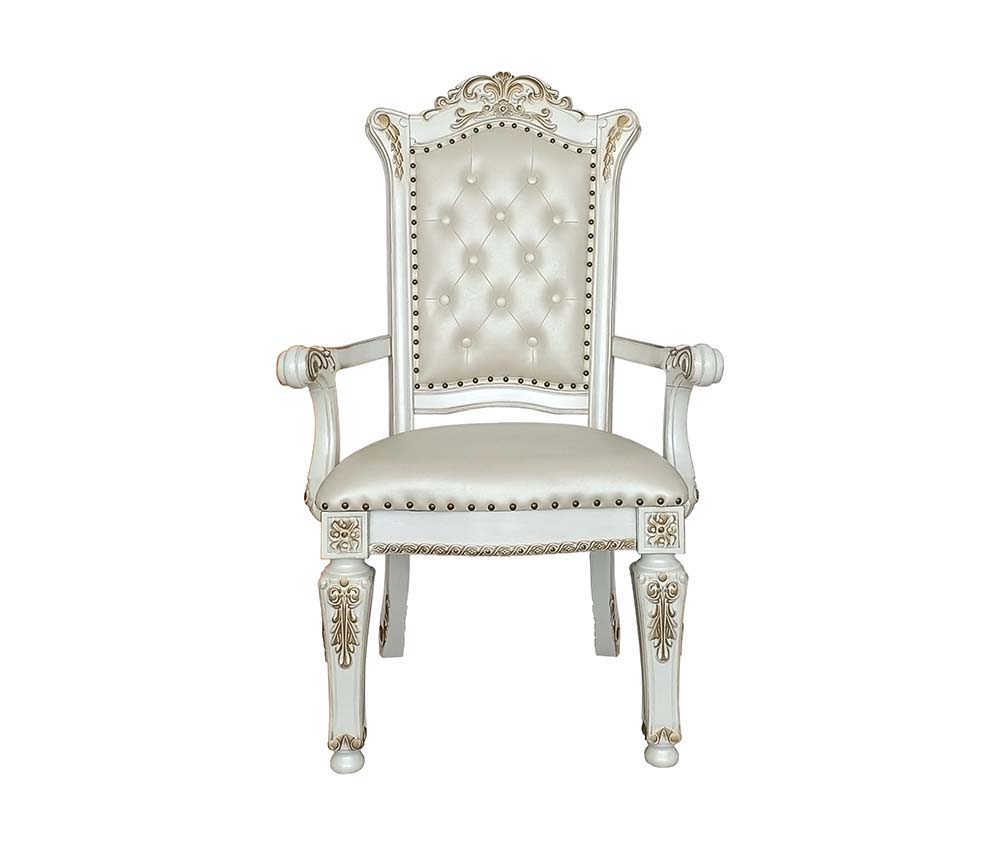 Vendom - Dining Chair (Set of 2) - PU & Antique Pearl Finish - Urban Living Furniture (Los Angeles, CA)
