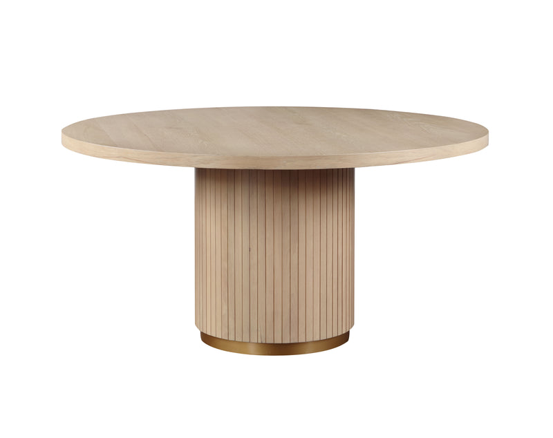 Caspian - 5 Piece Round Dining Table Set With Chairs - Oak - Urban Living Furniture (Los Angeles, CA)