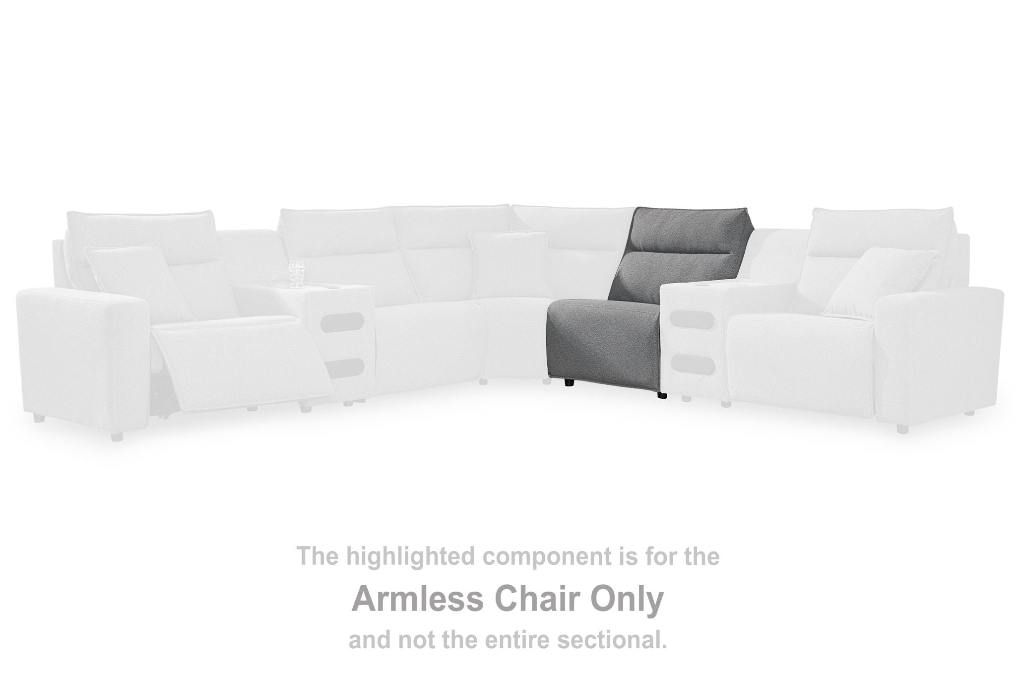 ModMax II - Salt And Pepper - Armless Chair - Urban Living Furniture (Los Angeles, CA)