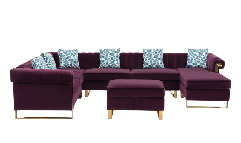 Maddie - Velvet Sectional Sofa - Urban Living Furniture (Los Angeles, CA)