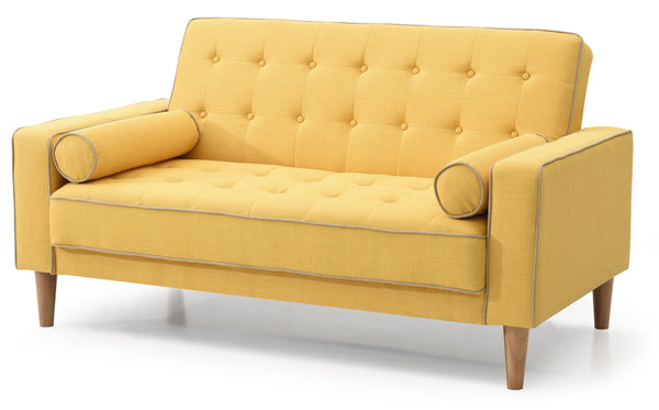 Vibrant Contemporary Loveseat Bed - Yellow