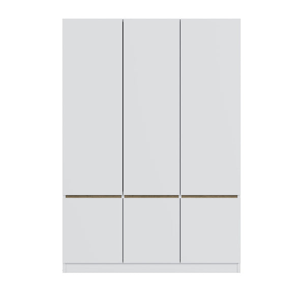 6 Doors Wardrobe Storage For Bedroom - White