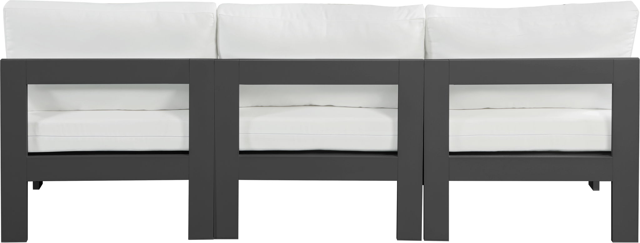 Nizuc - Outdoor Patio 3 Seat Armless Modular Sofa With Gray Frame - Urban Living Furniture (Los Angeles, CA)