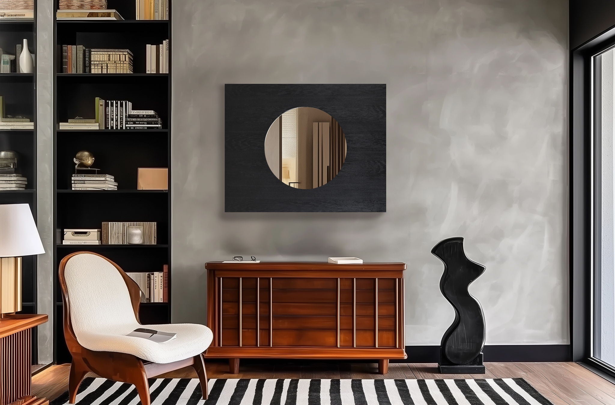 Optic - Oak Wood Frame Mirror