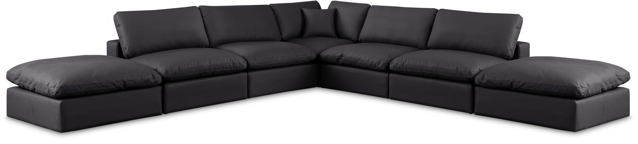 Comfy - 7 Piece Faux Leather Modular Corner Sectional - Urban Living Furniture (Los Angeles, CA)