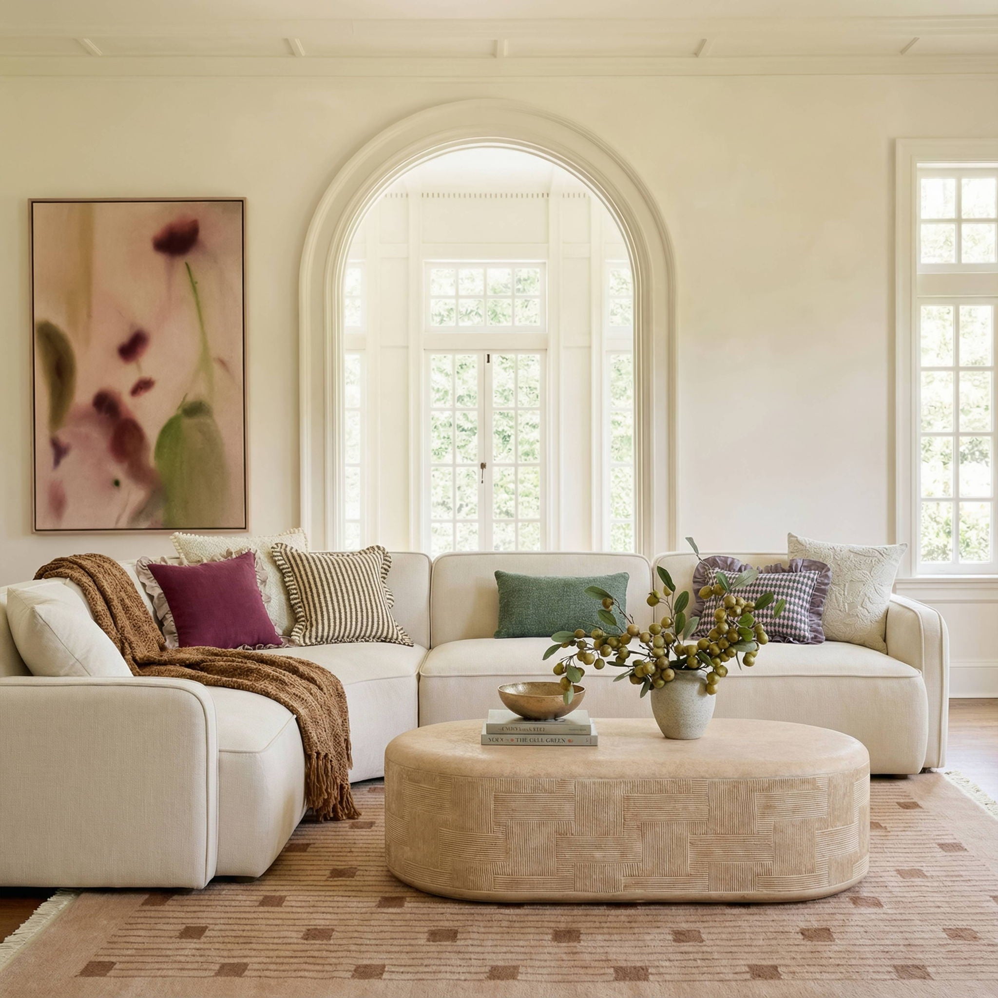 Suraya - Concrete Rounded Coffee Table - Urban Living Furniture (Los Angeles, CA)