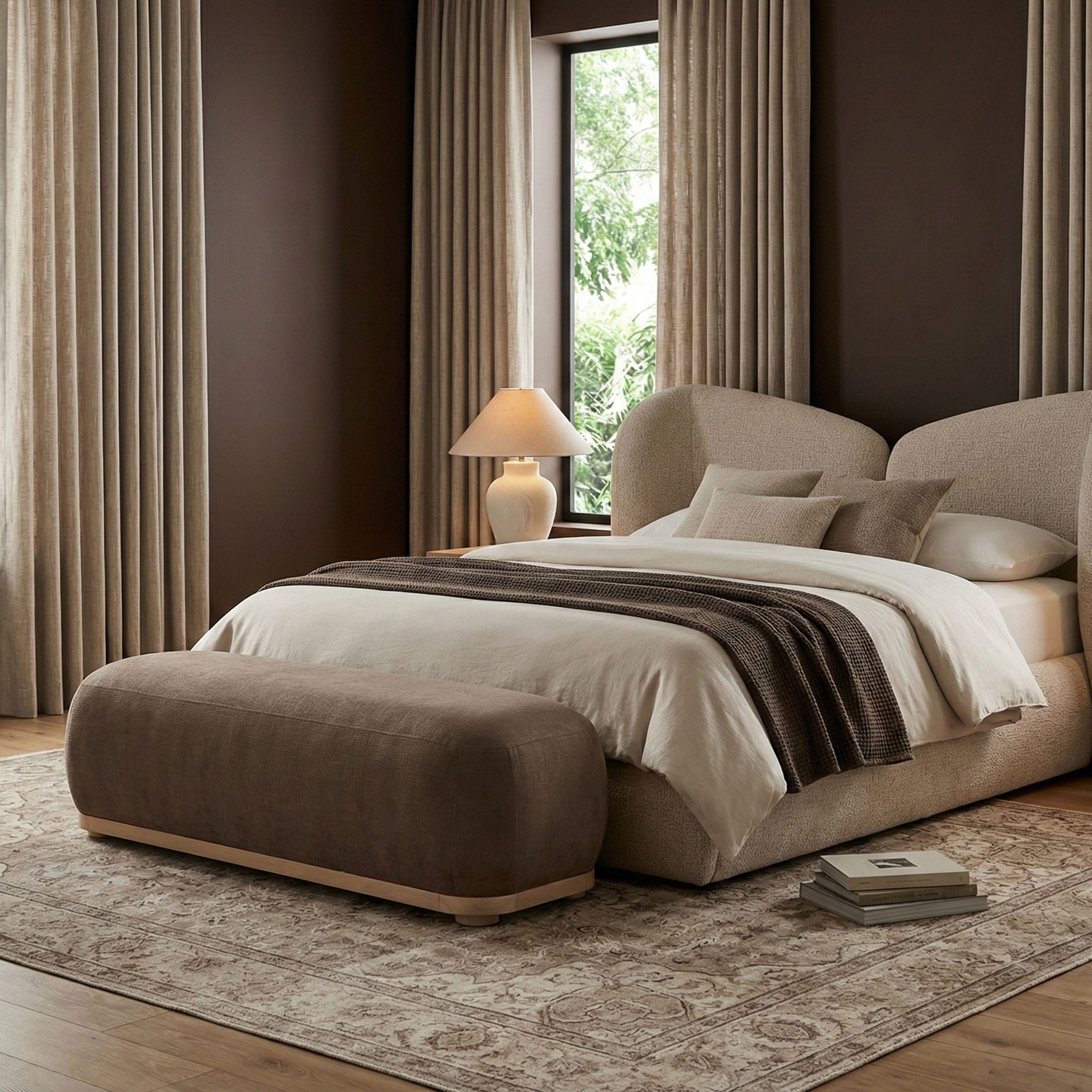 Calum - Bench - Light Brown Frame - Urban Living Furniture (Los Angeles, CA)