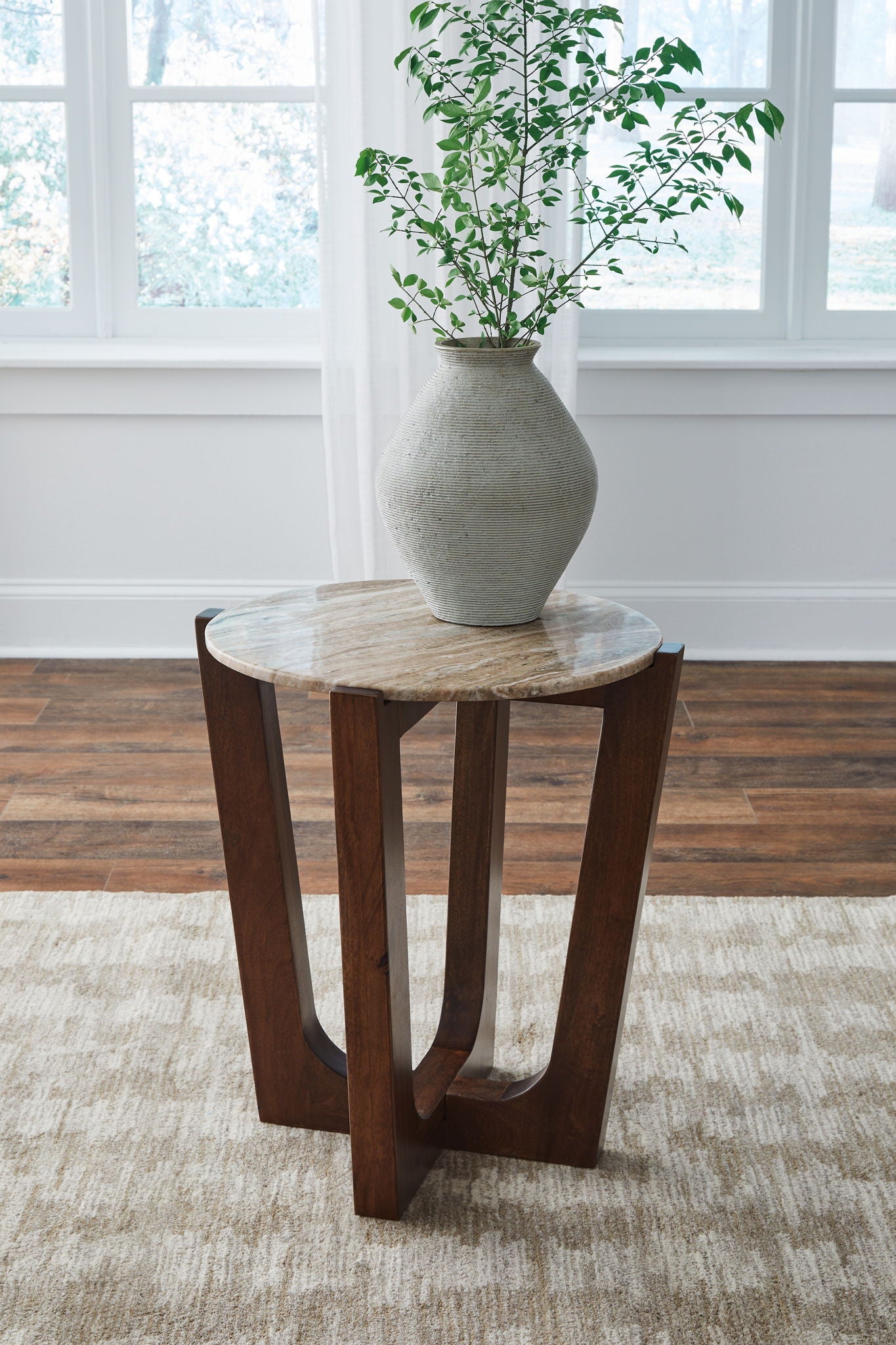 Tanidore - Warm Brown - Round End Table - Urban Living Furniture (Los Angeles, CA)