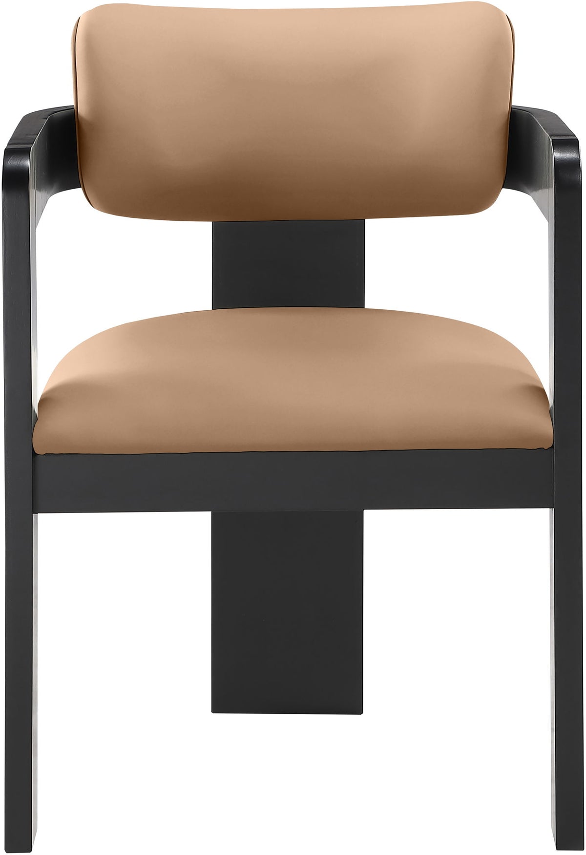 Sacha - Vegan Leather Upholstered Dining Chair With Black Base (Set of 2)