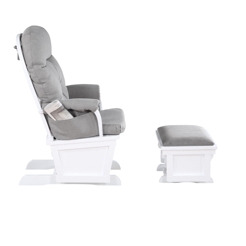 Madison - Glider & Ottoman - White Base - Urban Living Furniture (Los Angeles, CA)