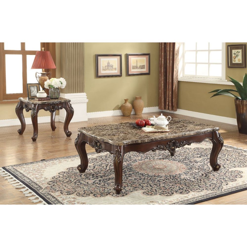 Devayne - Coffee Table - Marble & Dark Walnut - Urban Living Furniture (Los Angeles, CA)
