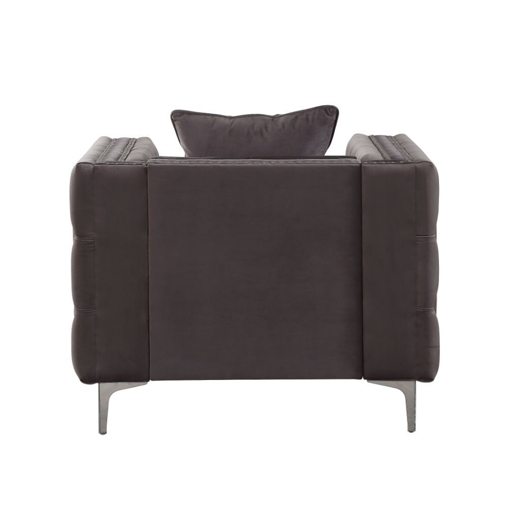 Gillian II - Chair - Dark Gray Velvet - Urban Living Furniture (Los Angeles, CA)