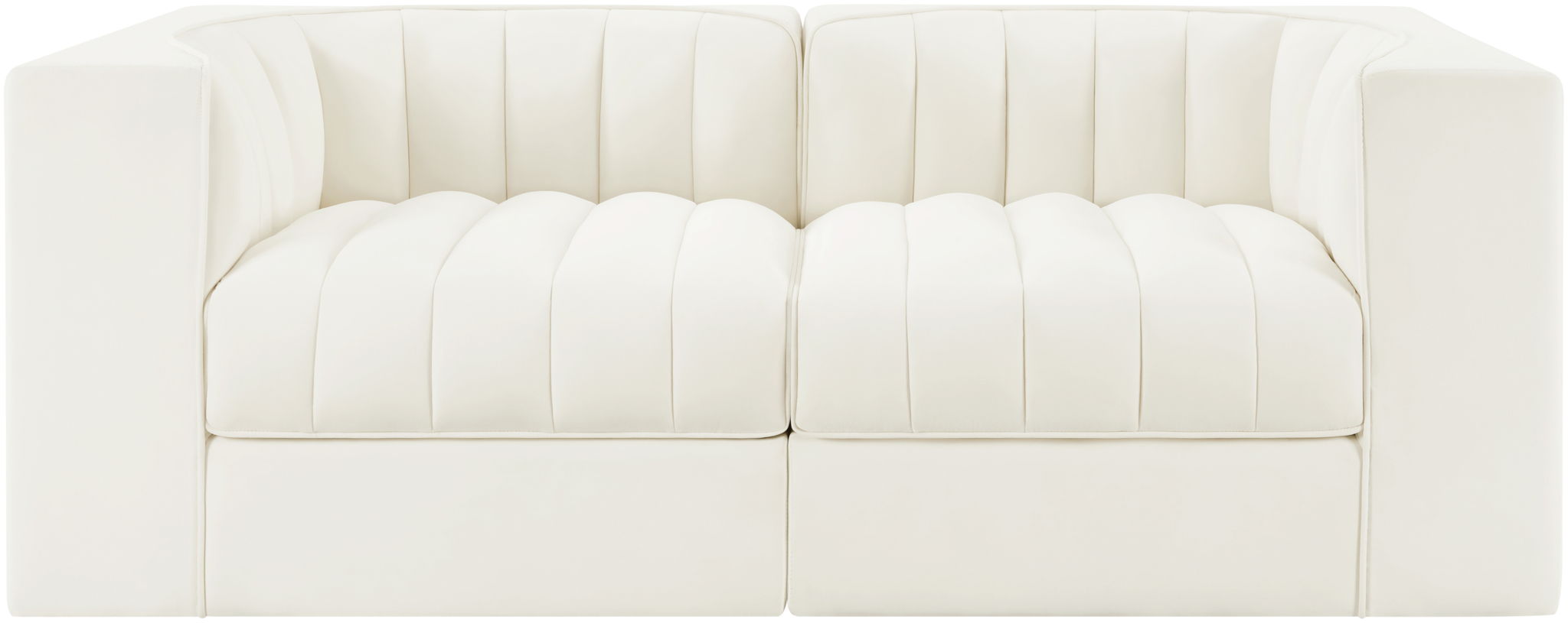 Rummi - Velvet Performance Fabric Upholstered 2 Piece Modular Loveseat - Urban Living Furniture (Los Angeles, CA)