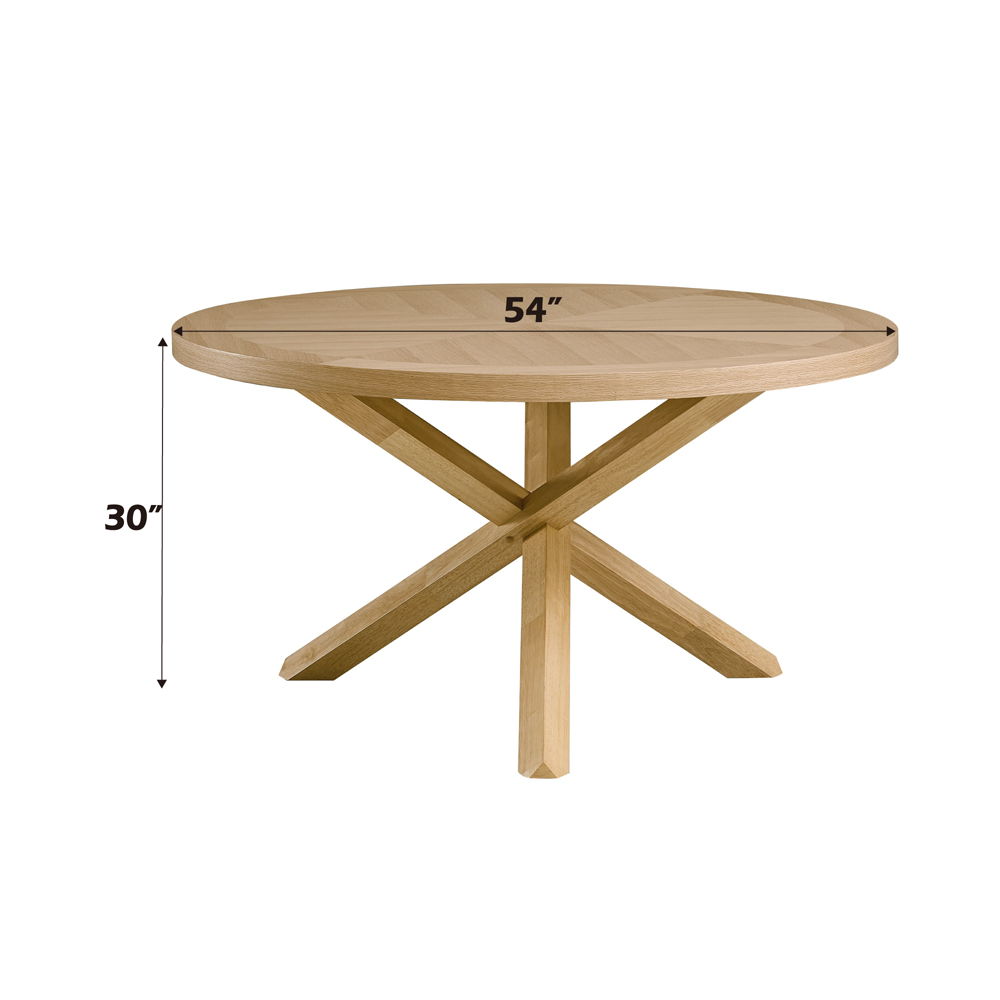 Kasem - Round Dining Table - Oak - Urban Living Furniture (Los Angeles, CA)