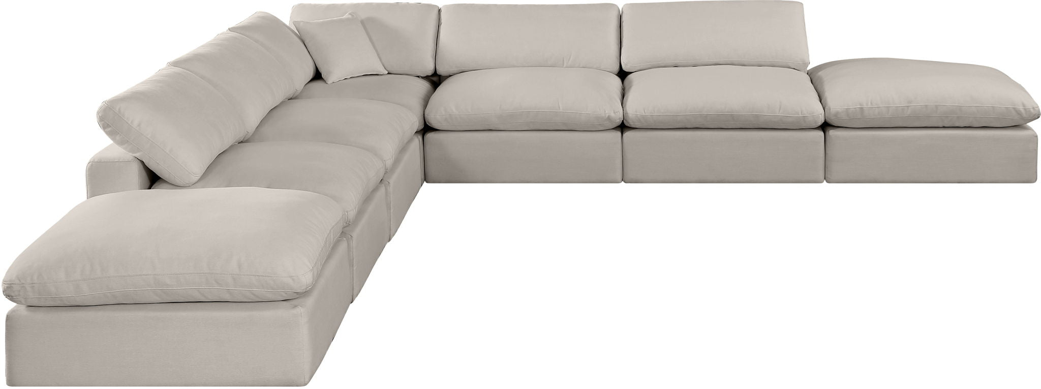 Comfy - 7 Piece Linen Modular Corner Sectional - Urban Living Furniture (Los Angeles, CA)