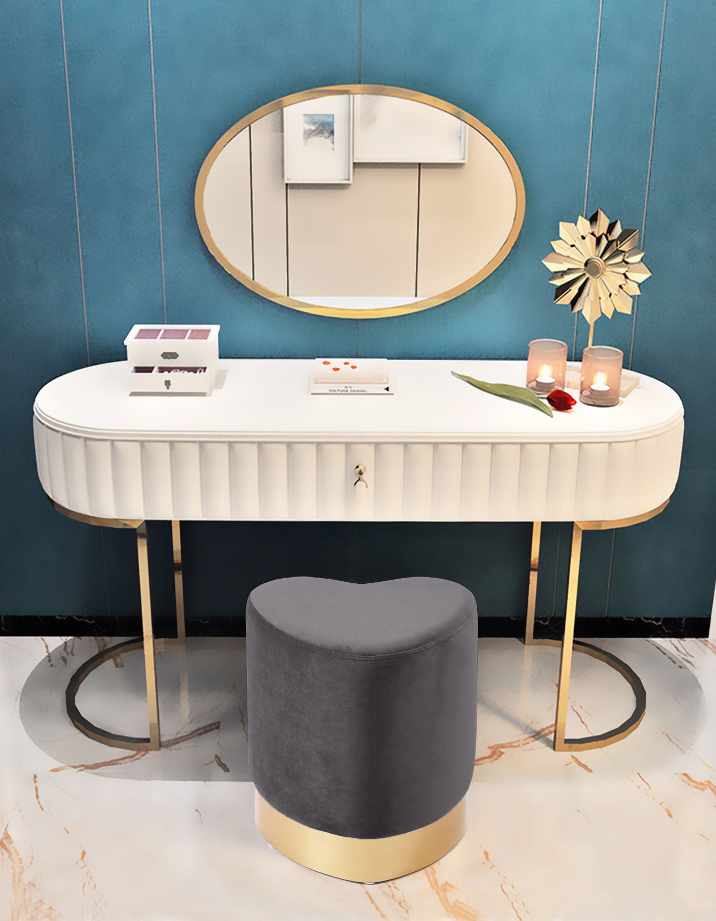 Heart - Stool Ottoman - Urban Living Furniture (Los Angeles, CA)