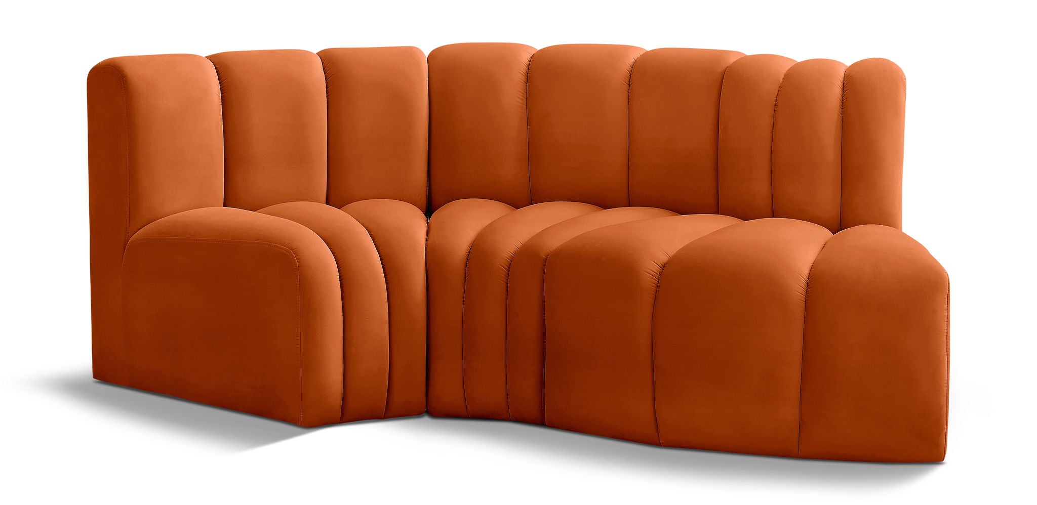Arc - Velvet 3 Piece Modular L-Shaped Sofa - Urban Living Furniture (Los Angeles, CA)