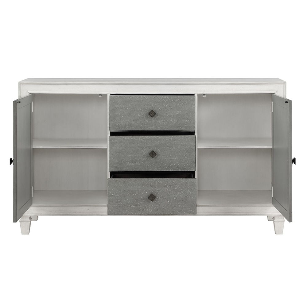 Katia - Server - Rustic Gray & Weathered White - Urban Living Furniture (Los Angeles, CA)