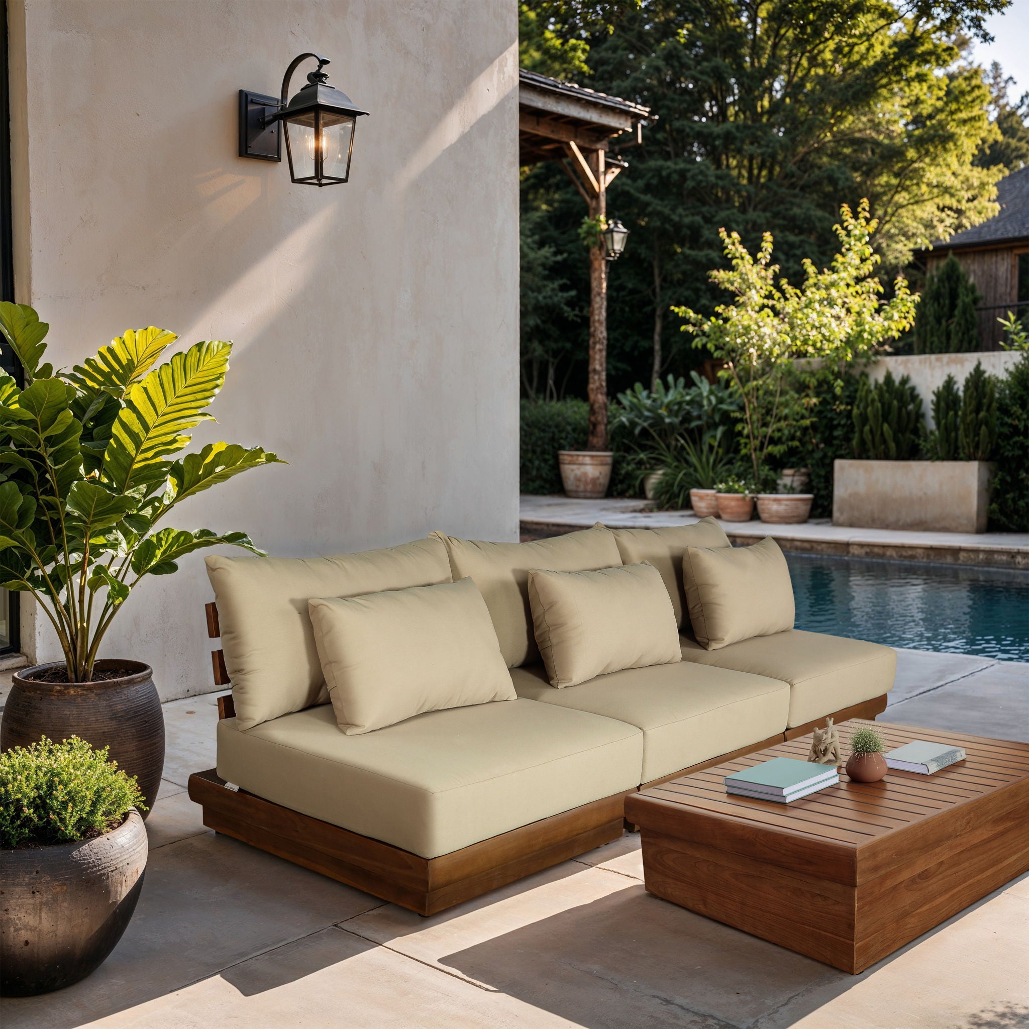 Mirella - 3 Piece Water Resistant Fabric Upholstered Outdoor Patio Modular Sofa - Urban Living Furniture (Los Angeles, CA)