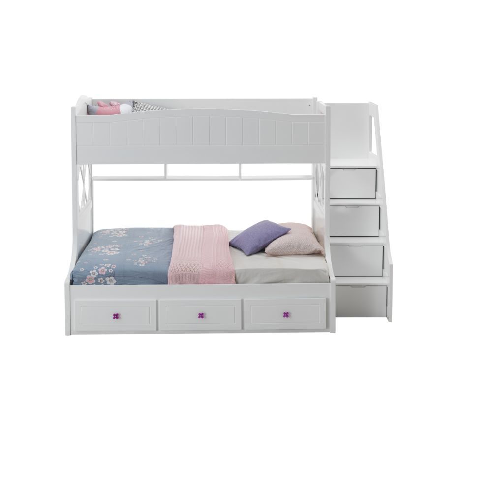 Meyer - Twin Over Full Bunk Bed - White - Urban Living Furniture (Los Angeles, CA)