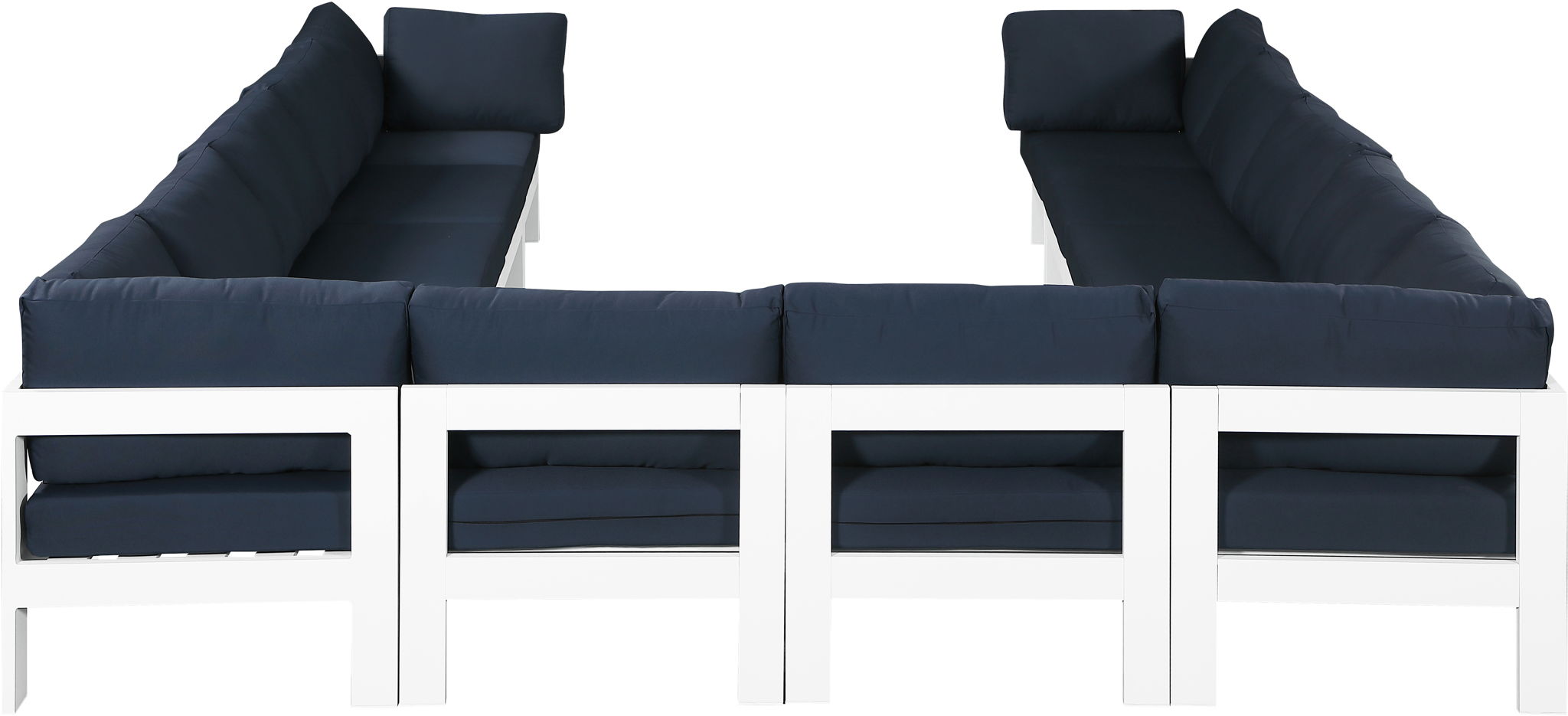Nizuc - Outdoor Patio 12 Piece Modular Sectional With White Frame - Urban Living Furniture (Los Angeles, CA)