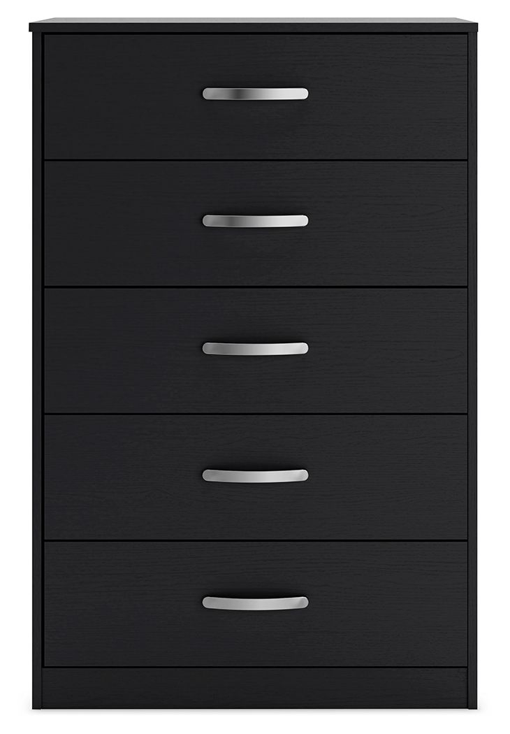 Finch - Black - Five Drawer Chest - 46" Height - Urban Living Furniture (Los Angeles, CA)