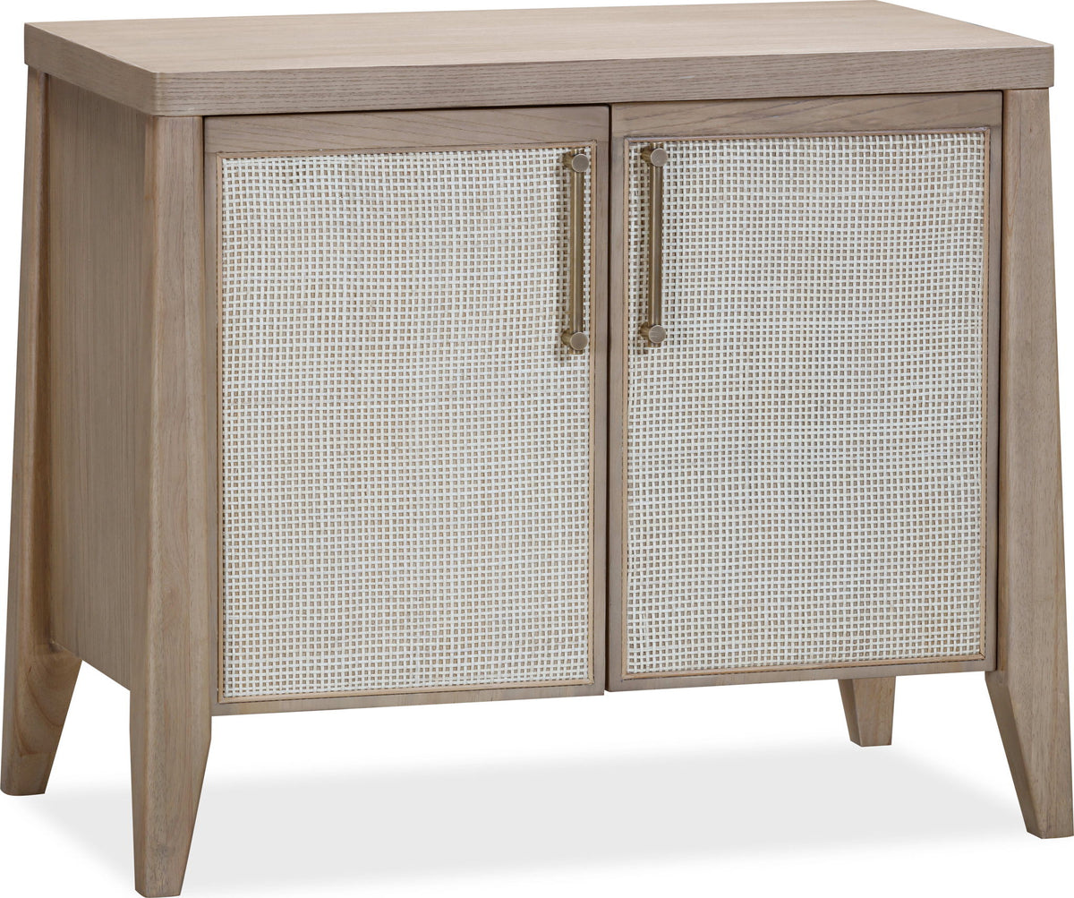 Sumire - Two Door Ash Wood Bachelor Chest - Ginger And Natural Cane