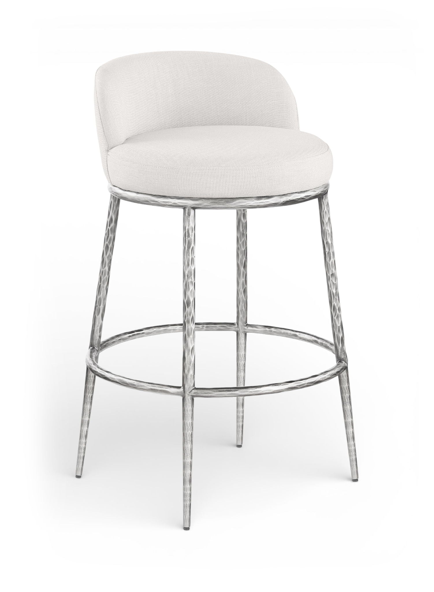 Ferro - Performance Fabric Upholstered Bar Stool - Antique Silver - Urban Living Furniture (Los Angeles, CA)