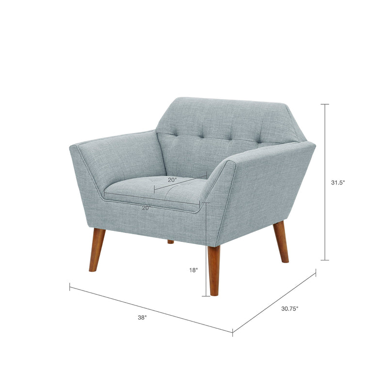 Mid-Century Modern Lounge Chair With Button Tufting