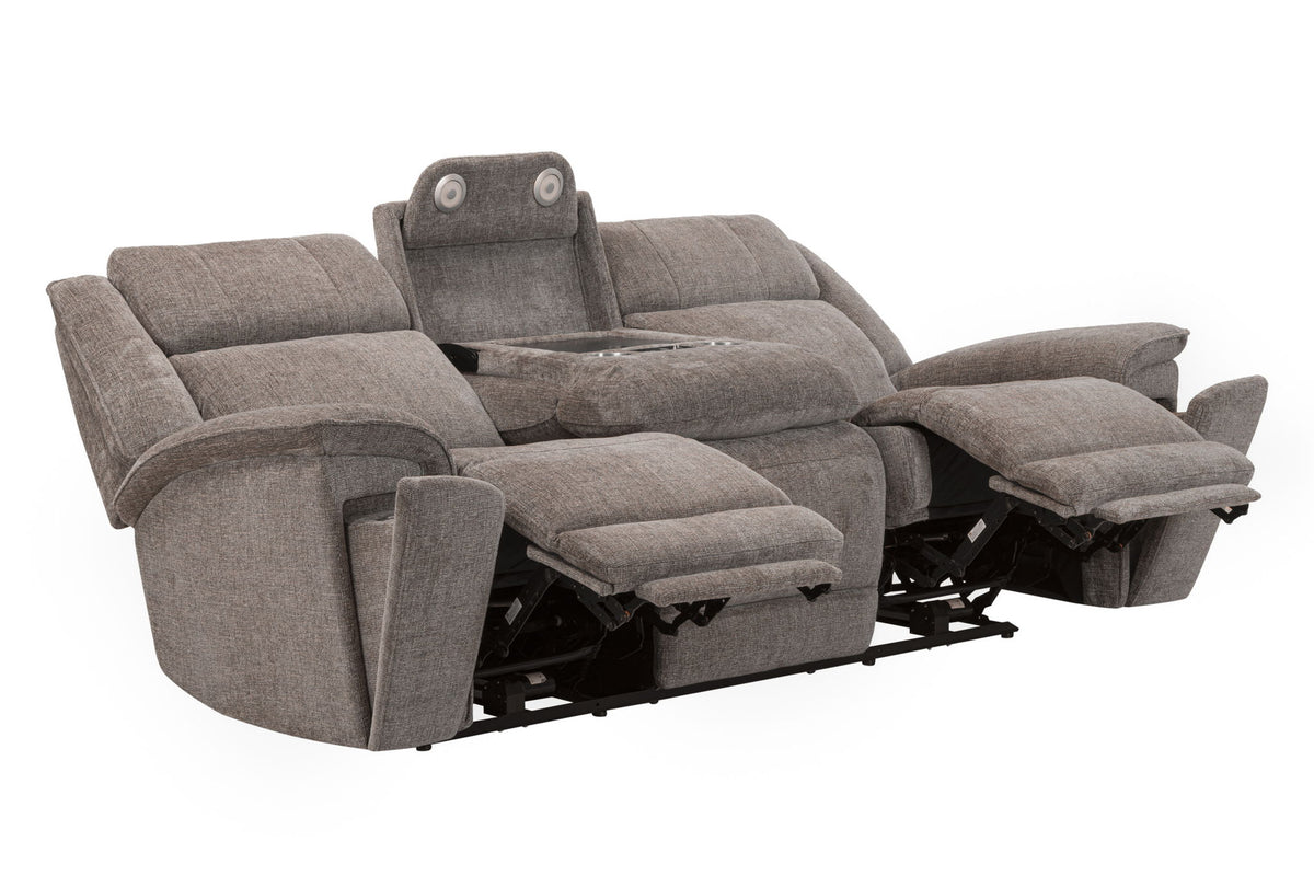 Colton - Power Zero Gravity Sofa With Drop Down Table And Immersive Audio P3 - Branson Tweed