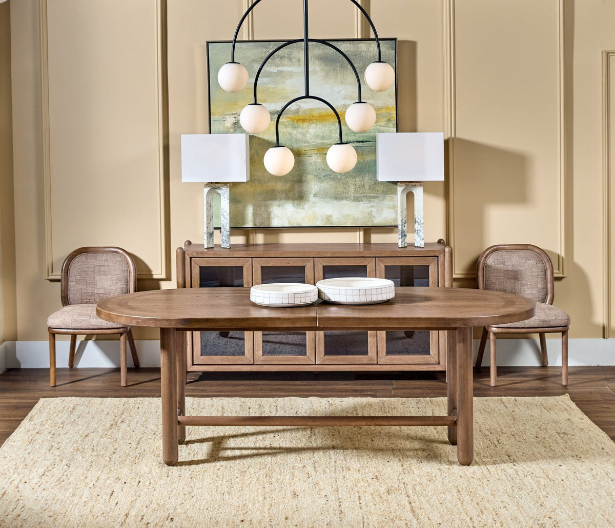 Astor - Oval Extendable Dining Table - Claystone