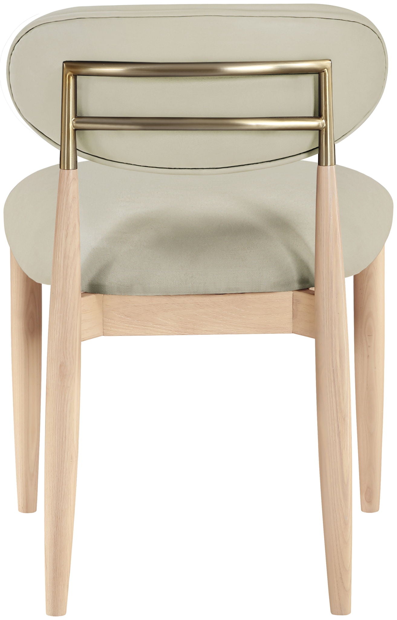 Riccio - Faux Leather Dining Side Chair (Set of 2) - Natural Frame - Urban Living Furniture (Los Angeles, CA)