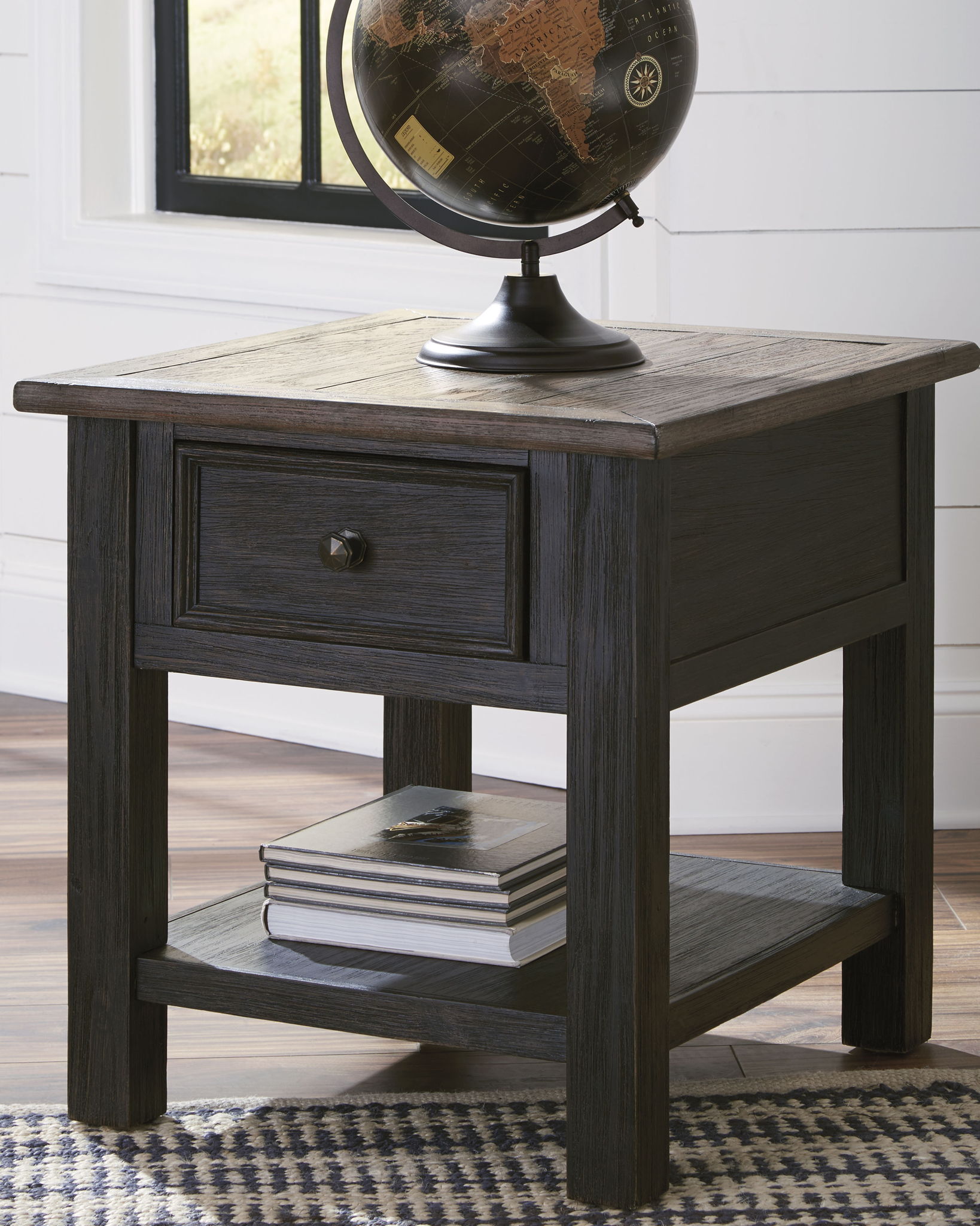 Tyler Creek - Grayish Brown / Black - Rectangular End Table - Urban Living Furniture (Los Angeles, CA)