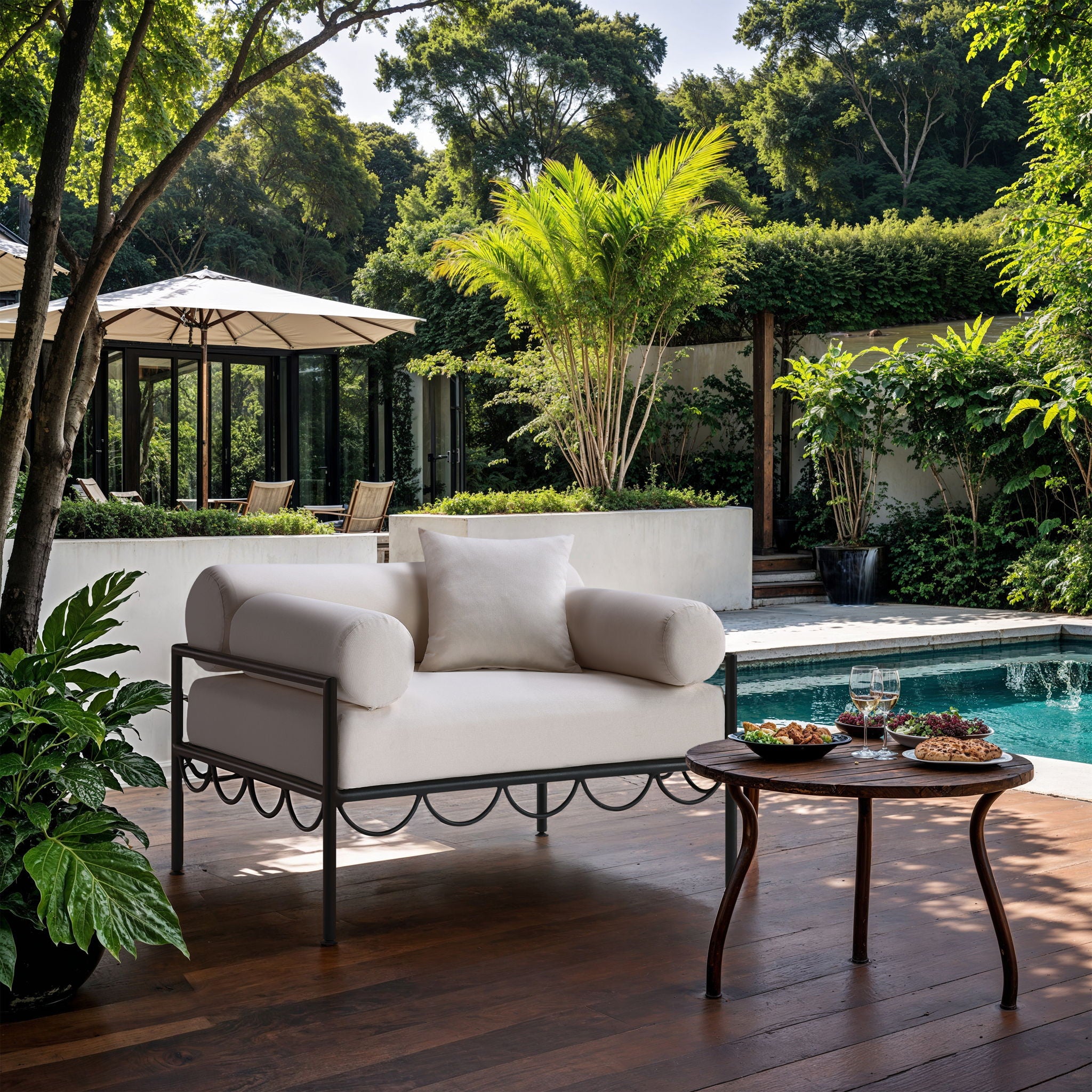 Portofino - Resilient Water Repellent Fabric Upholstered Outdoor Patio Chair - Urban Living Furniture (Los Angeles, CA)