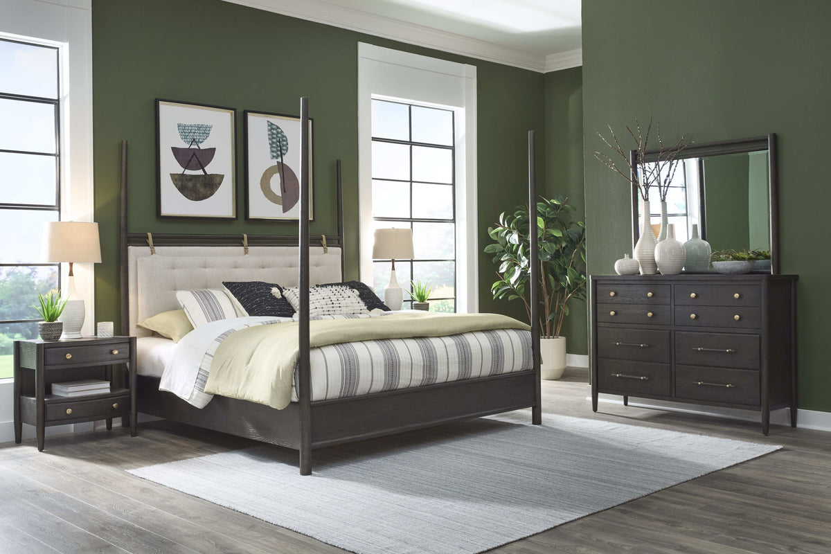 Rockport - Two Drawer One Shelf Oak Wood Nightstand - Yin