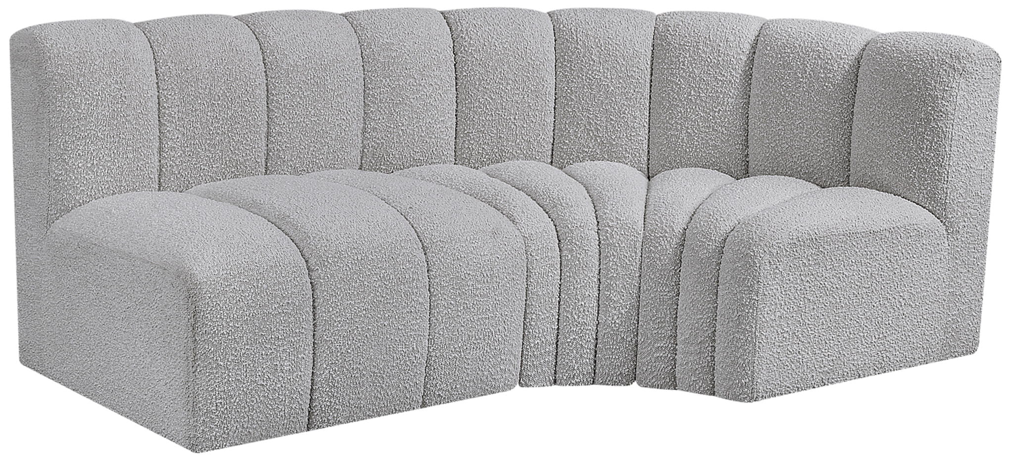 Arc - Boucle Fabric 3 Piece Sofa