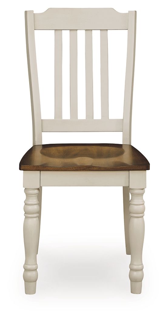 Wirloni - Dining Room Side Chair (Set of 2) - Antique White / Brown - Urban Living Furniture (Los Angeles, CA)