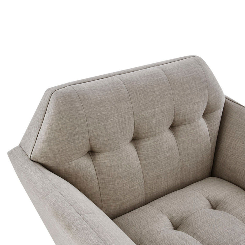 Mid-Century Modern Lounge Chair With Button Tufting
