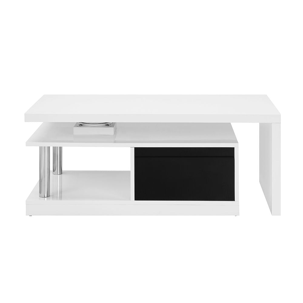 Buck II - Coffee Table With Swivel Top - White & Black High Gloss - Urban Living Furniture (Los Angeles, CA)