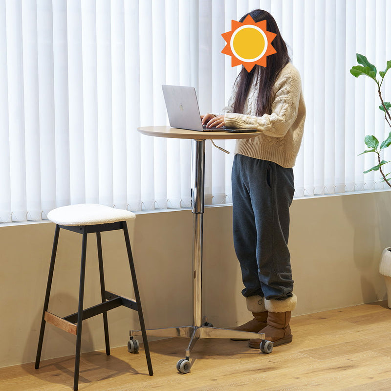 Movable, Adjustable 360 Swivel, Counter Bar Height Table