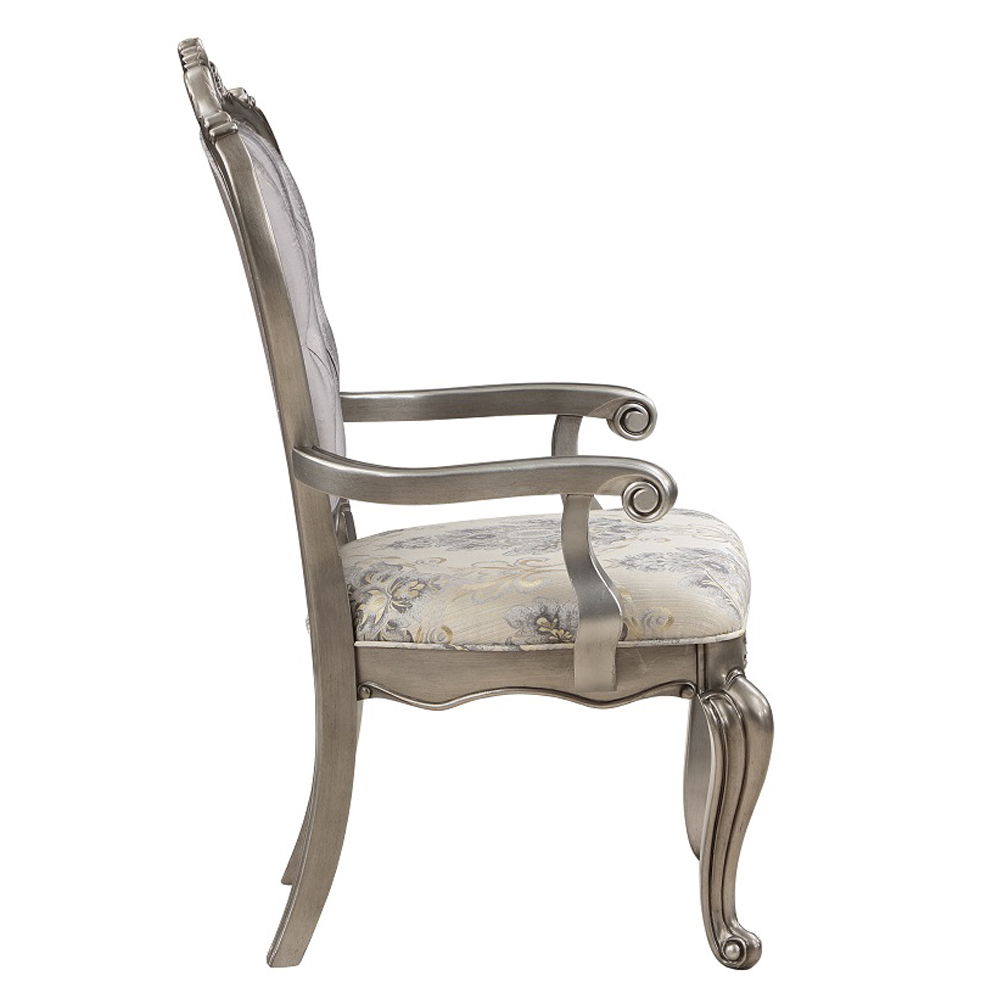 Ariadne - Arm Chair (Set of 2) - Velvet & Antique Platinum - Urban Living Furniture (Los Angeles, CA)